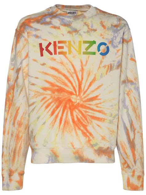 Logo Tie Dye Cotton Sweatshirt 